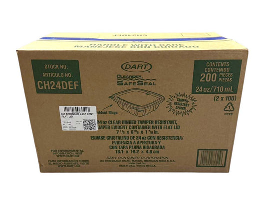 CLEAR CONTAINER W/ L 食品包裝盒(24OZ)