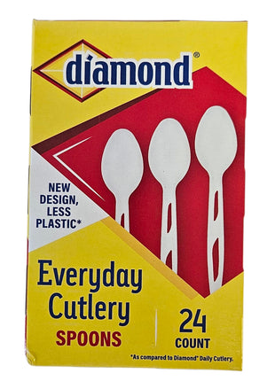 DIAMOND PLASTIC SPOON 膠匙（24'S）