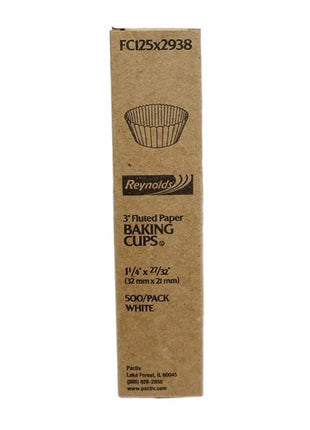 WHITE  FLUTED BAKING CUP 白蛋撻紙 3"（500'S）
