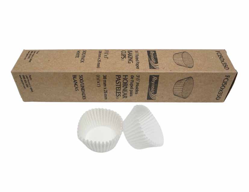 WHITE  FLUTED BAKING CUP 白蛋撻紙 3 1/2"