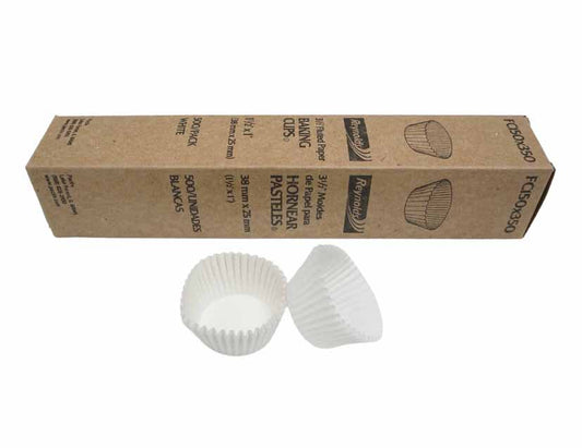 WHITE  FLUTED BAKING CUP 白蛋撻紙 3 1/2"