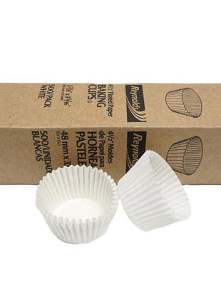 WHITE  FLUTED BAKING 白蛋撻紙 4 1/2"（500'S）