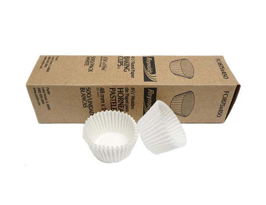 WHITE  FLUTED BAKING 白蛋撻紙 4 1/2"（500'S）