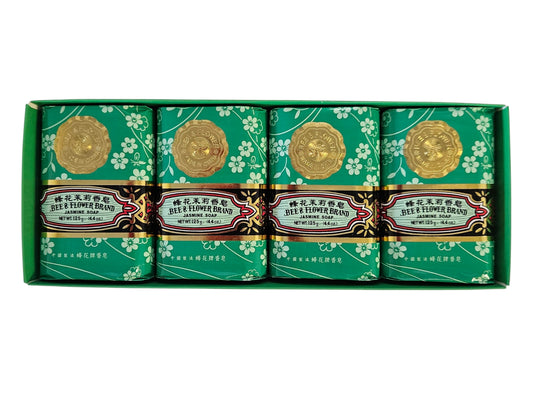 BEE & FLOWER JASMINE BEAUTY SOAP 蜂花 茉莉花香皂(4x4.4 OZ)