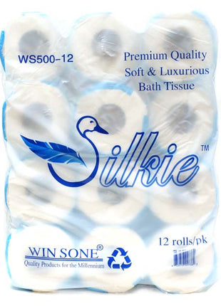 SILKIE BATH TISSUE 廁紙*藍色*(12 ROLLS)