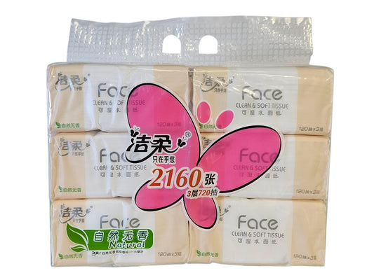 CLEAN & SOFT TISSUE 潔 柔 可濕水面紙巾*無香*(6*120'S)
