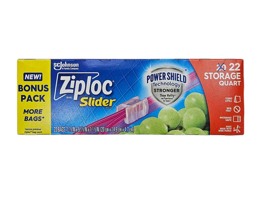 ZIPLOC EASY ZIP STORAGE QT 拉鍊三文治袋(22'S)