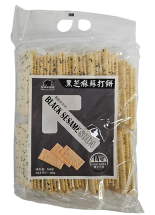 AJI BLACK SESAME SODA CRACKER 果子町 黑芝麻梳打餅(360G)