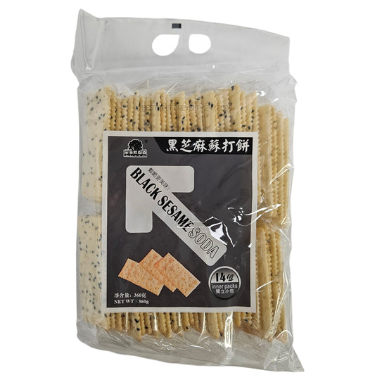 AJI BLACK SESAME SODA CRACKER 果子町 黑芝麻梳打餅(360G)