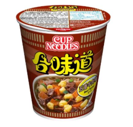 NISSIN CUP NOODLE-ARTIFICIAL BEEF FLVOR 日清 合味道杯麵-五香牛肉味（74 G)